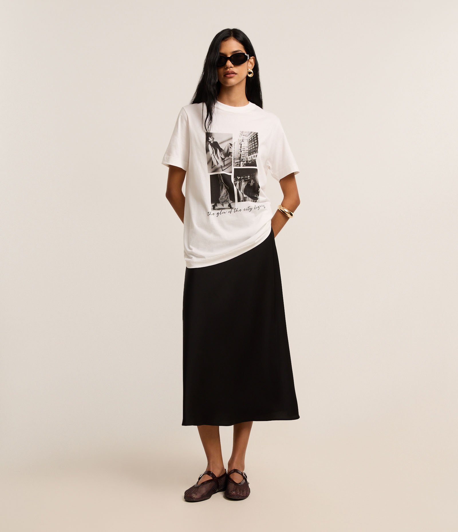 Camiseta em Algodão com Estampa Fotoprint Fashion Branco 2