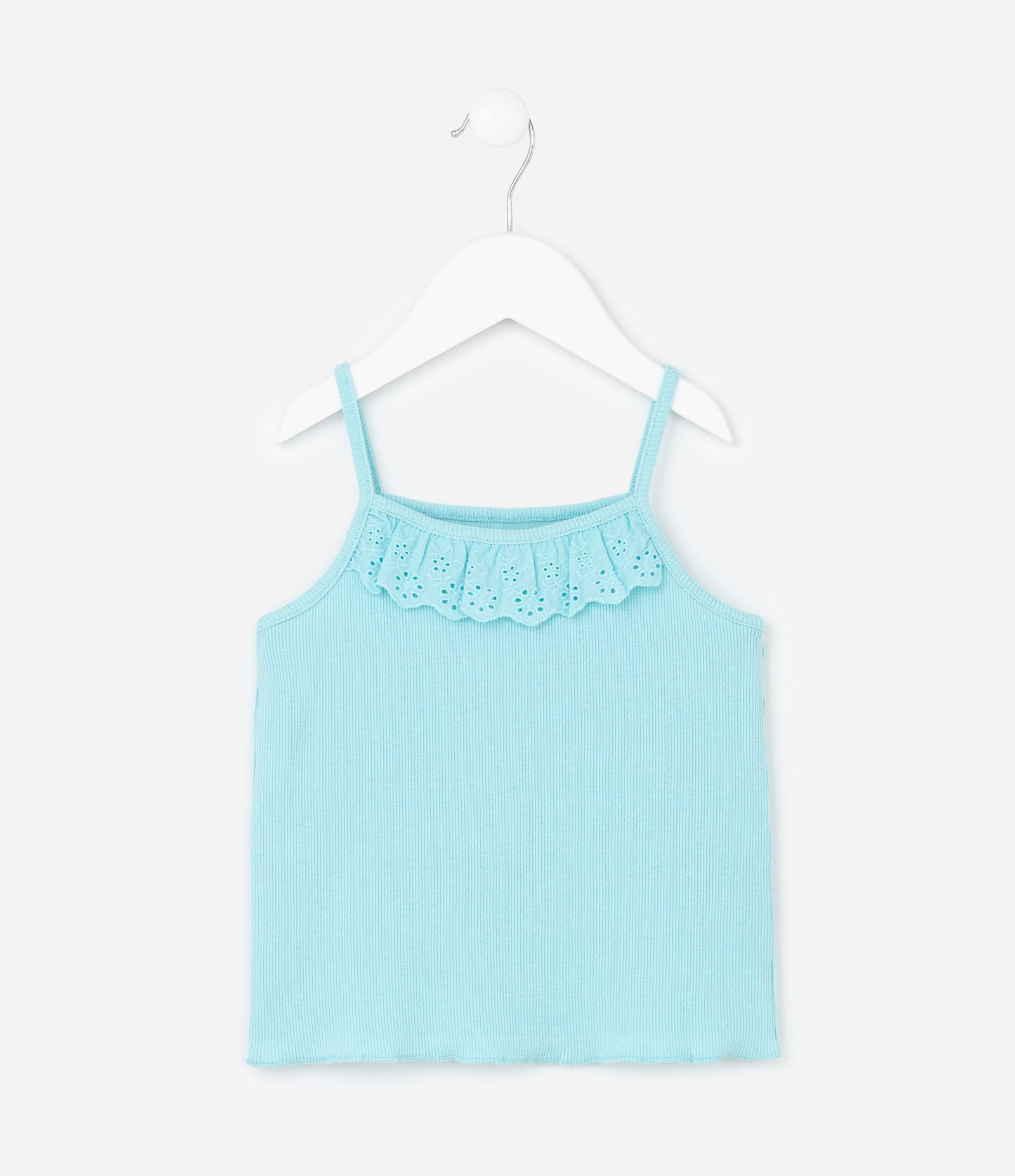 Regata Infantil em Ribana com Babadinho - Tam 1 a 6 Anos Azul 1