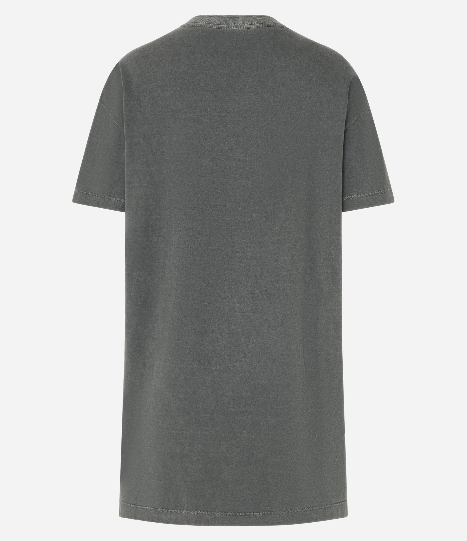 Camisola T-shirt em Algodão Estonado com Estampa Cachorro Yoga Cinza 5