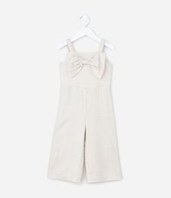 Macacão Infantil em Viscolinho com Laço - Tam 1 a 6 Anos