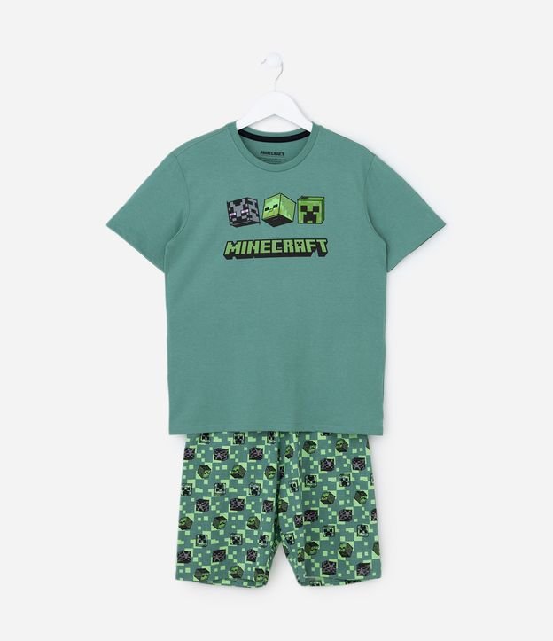 Pijama Infantil com Estampa Minecraft - Tam 5 a 4 Anos