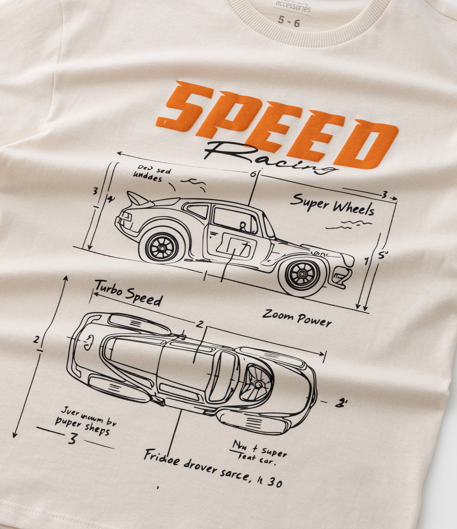 Pijama Infantil com Estampa Carros Speed - Tam 5 a 14 Anos Bege/Preto 11
