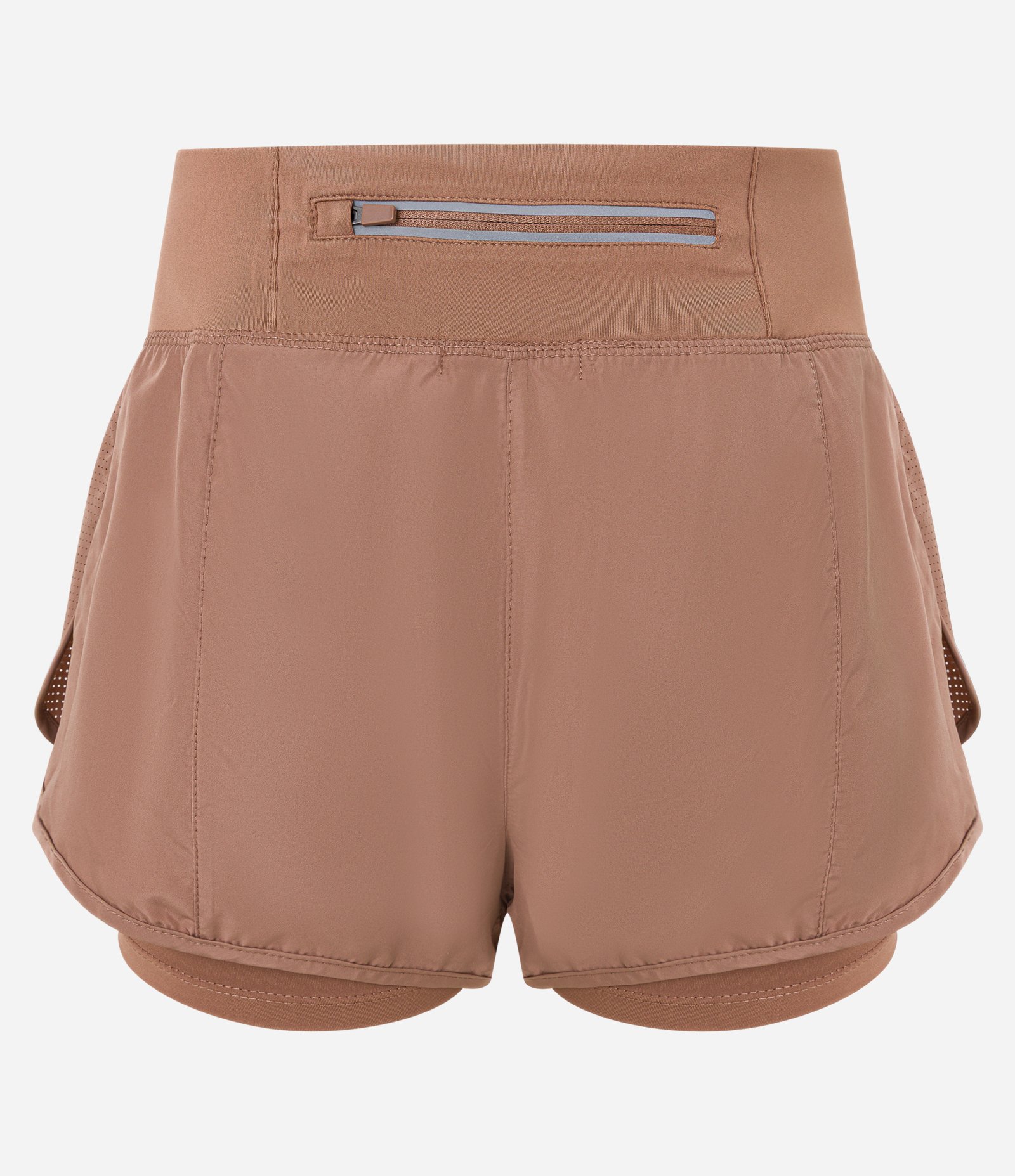 Bermuda Runner Esportiva em Microfibra com Bolso Funcional Marrom 6