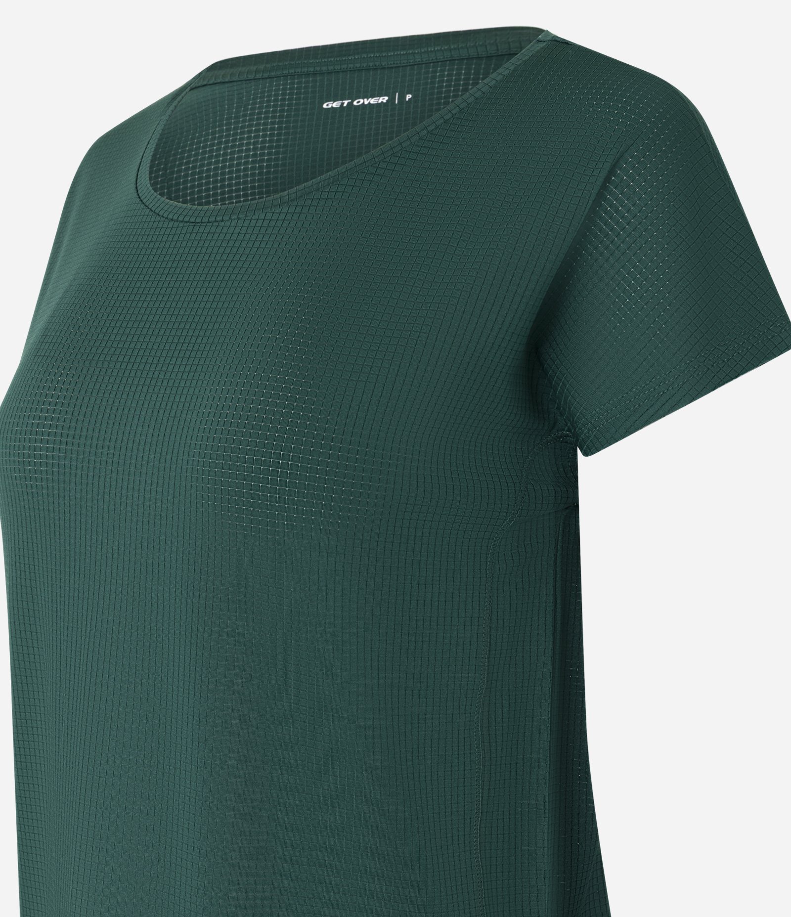 Camiseta Esportiva em Microfibra com Decote Redondo Verde 5