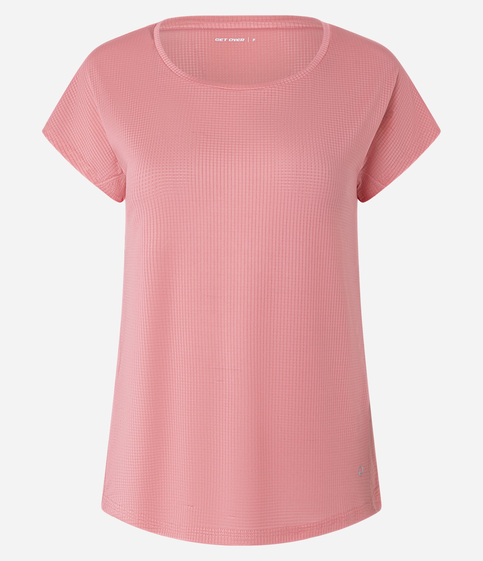 Camiseta Esportiva em Microfibra com Decote Redondo Rosa 5