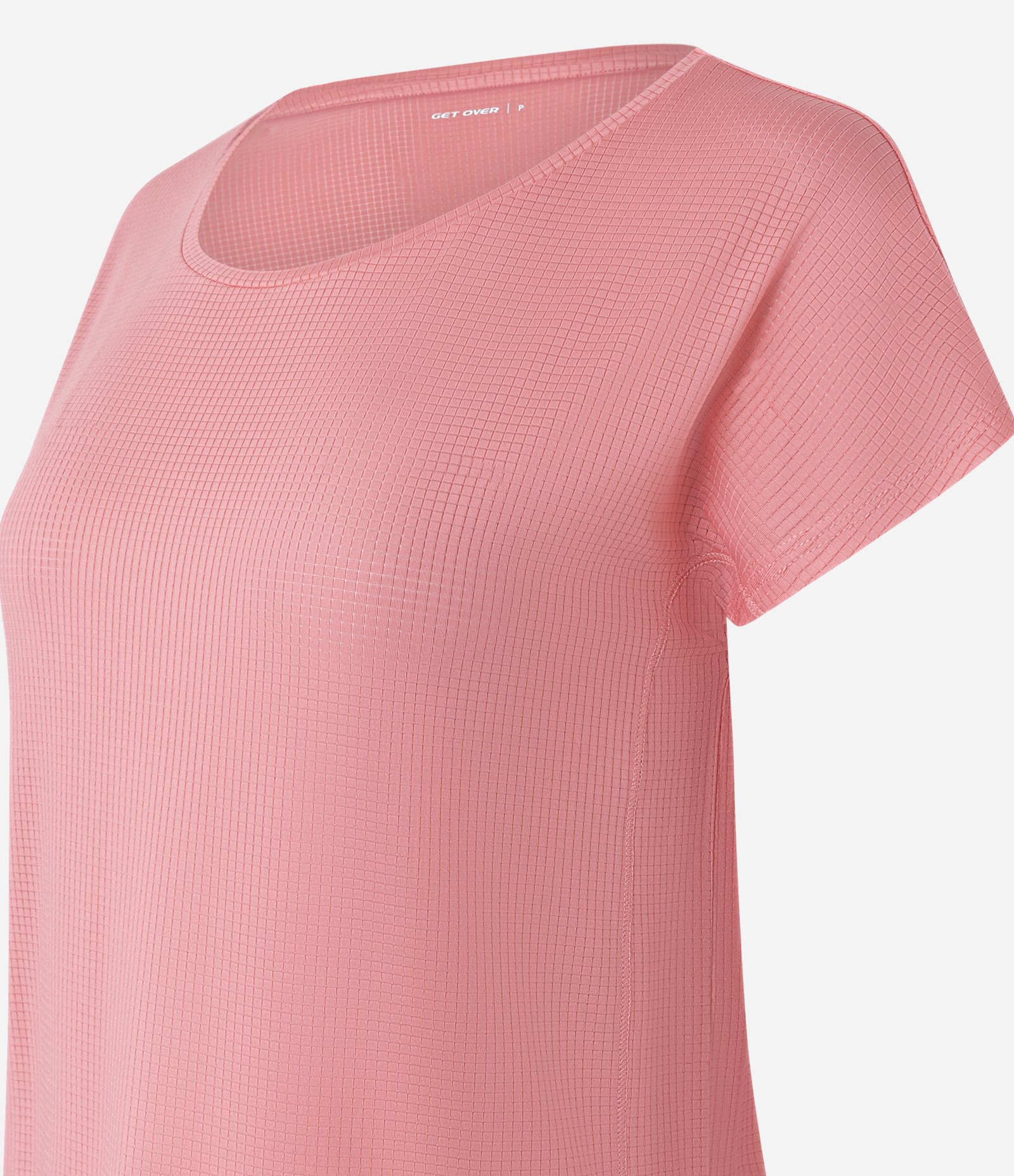 Camiseta Esportiva em Microfibra com Decote Redondo Rosa 6