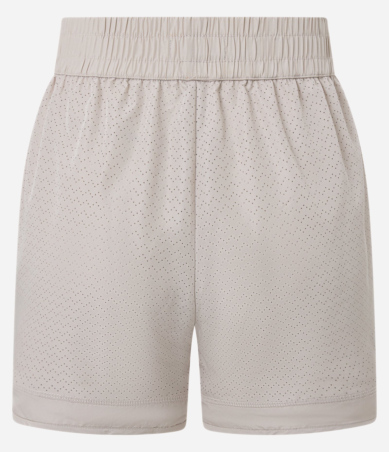 Bermuda Esportiva em Poliéster com Textura de Furinhos Bege 3