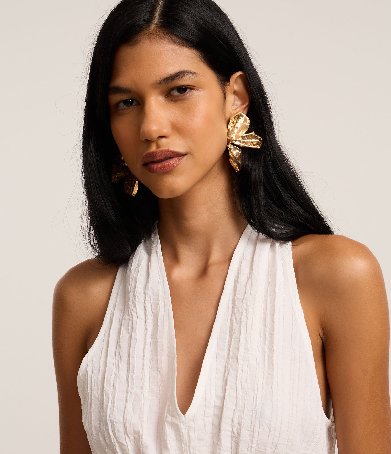 Blusa Texturizada com Elástico Duplo na Cintura Branco 4