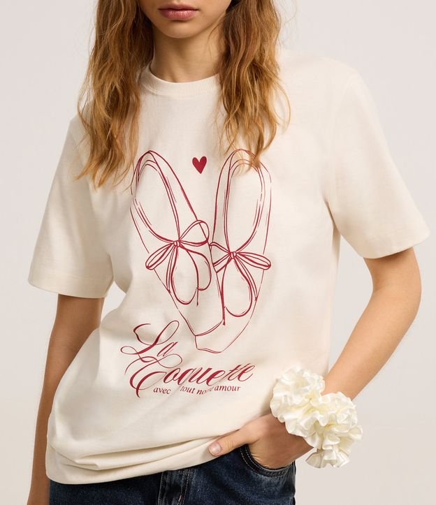 Camiseta em Algodão com Estampa Saapitlhas de Ballet