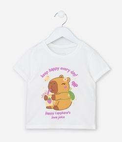 Blusa Infantil com Estampa Capivara - Tam 1 a 6 Anos