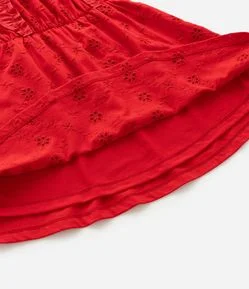 Vestido Infantil Bordado com Alcinha de Babado - Tam 1 a 6 anos