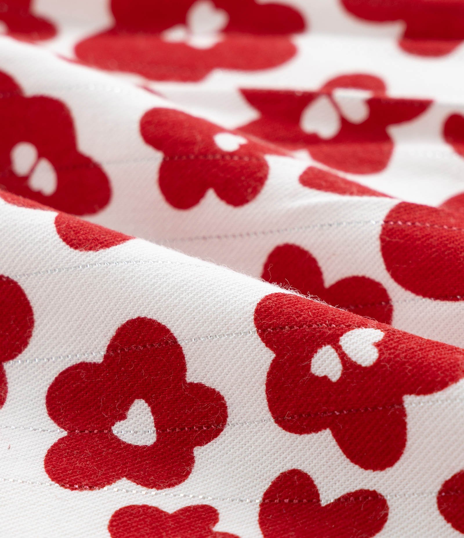 Vestido Infantil em Viscose com Estampa Floral - Tam 1 a 6 Anos Vermelho 3