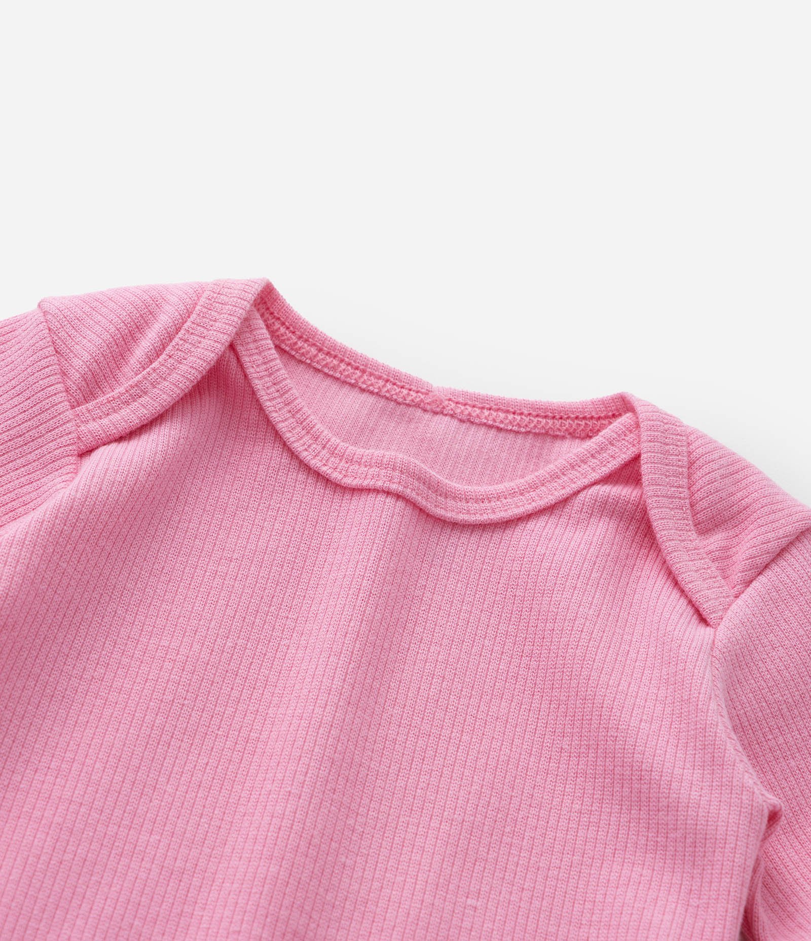 Conjunto Infantil em Ribana Básico - Tam RN a 18 meses Rosa 11