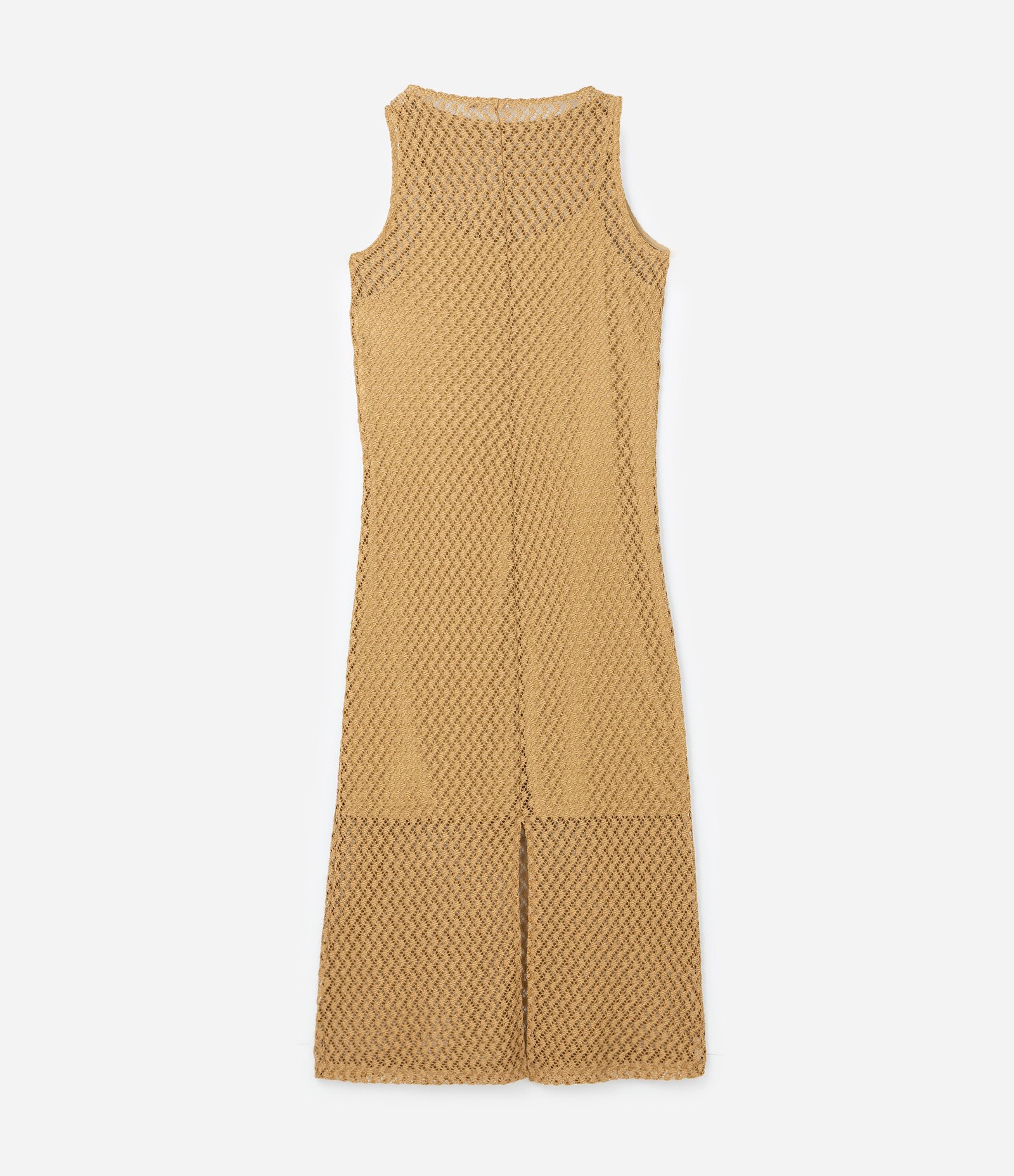 Vestido Midi com Sobreposição e Efeito Crochê Curve & Plus Size Dourado 5