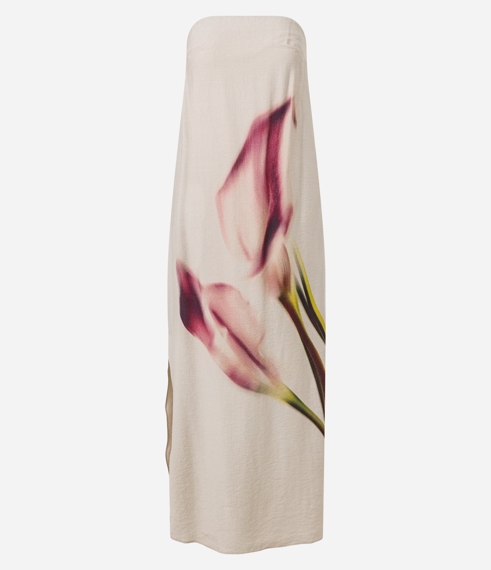 Vestido Midi Tomara que Caia em Crepe com Estampa Floral Bege 7