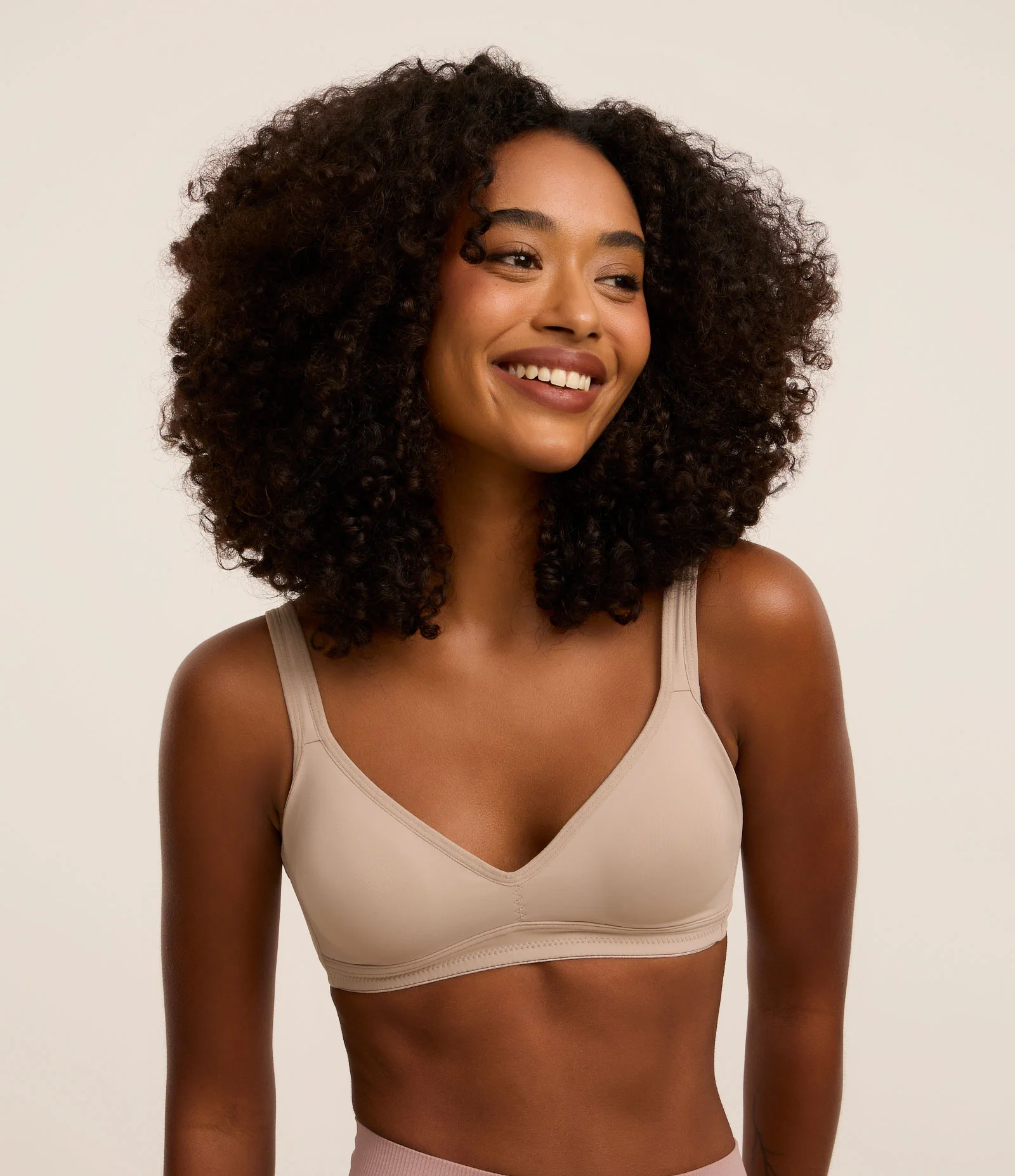 Sutiã Sustentação sem Bojo Sem Aro em Microfibra Triumph Bege 1