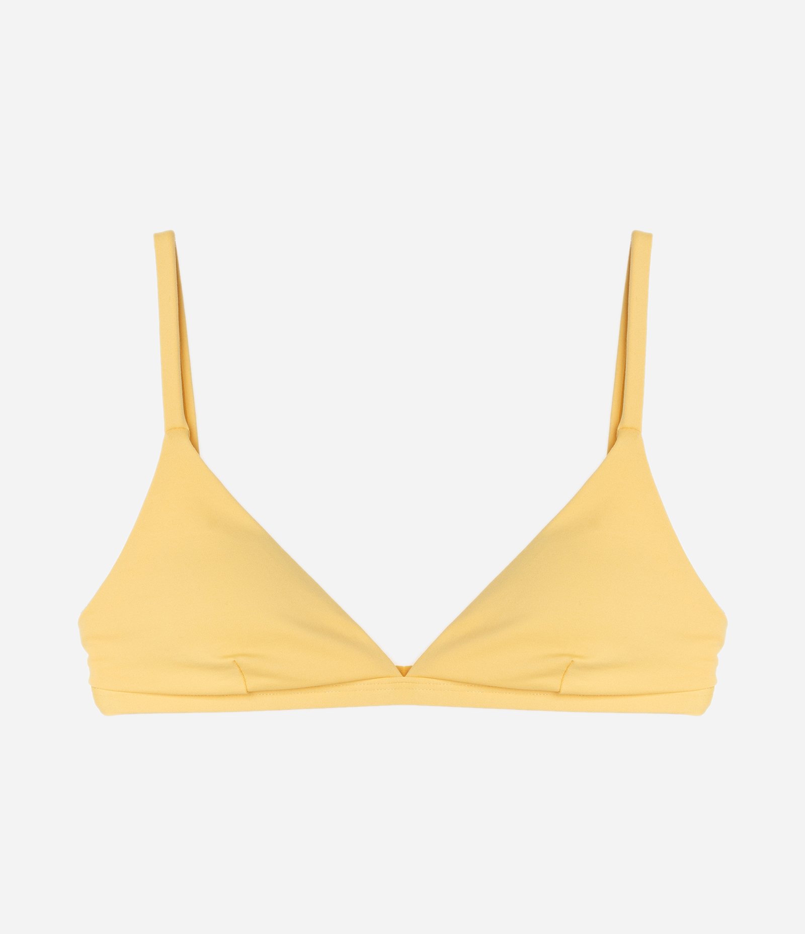 Biquíni Top Triângulo Fixo em Microfibra Básico Amarelo 3