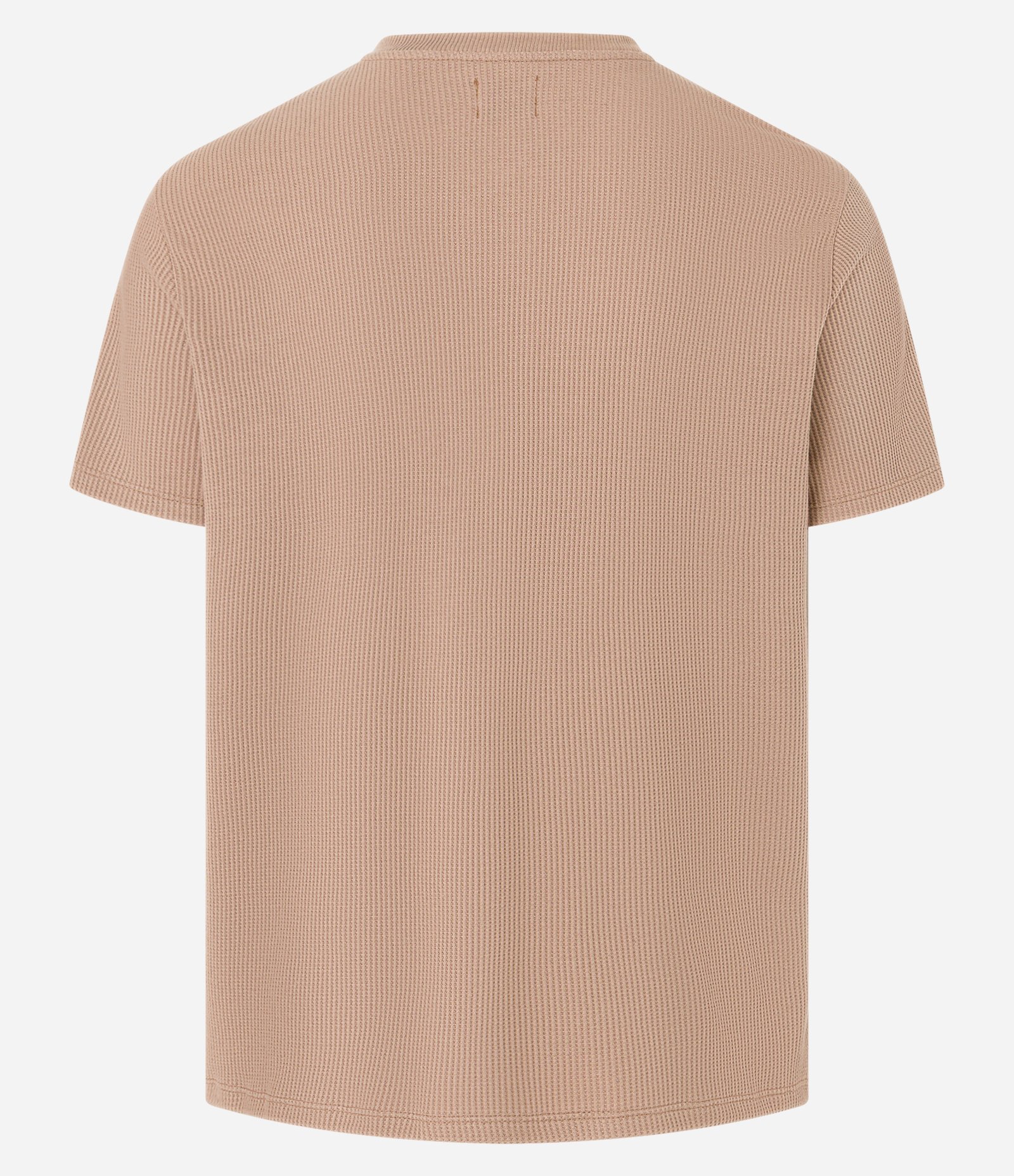 Camiseta em Algodão Textura Canelada Bege 3
