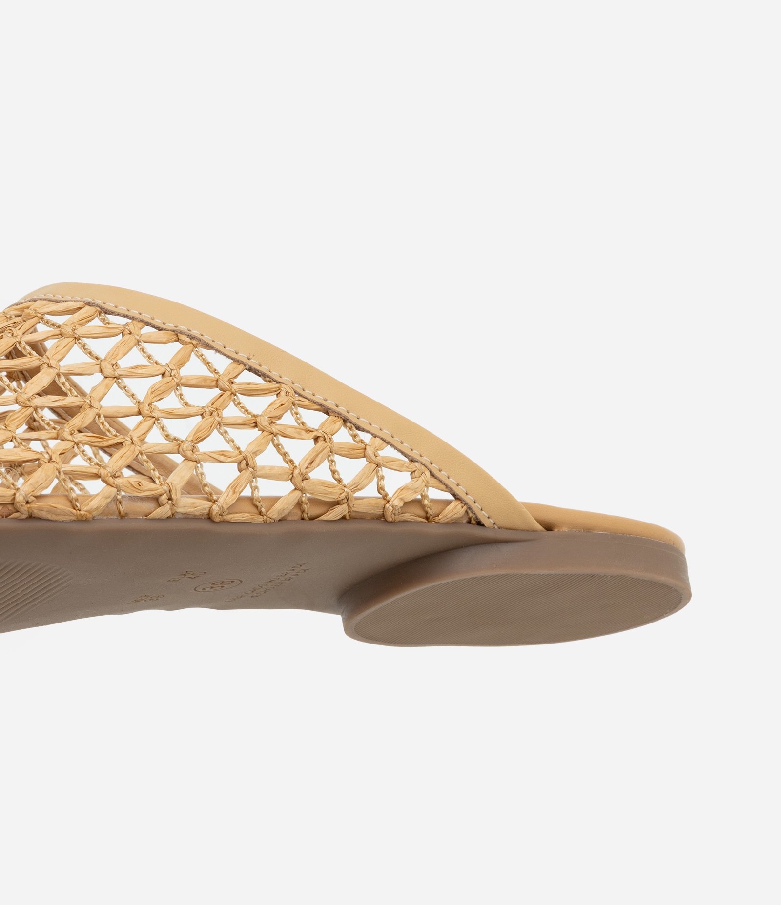 Sapatilha Mule em Tela de Rafia Natural Bege 3
