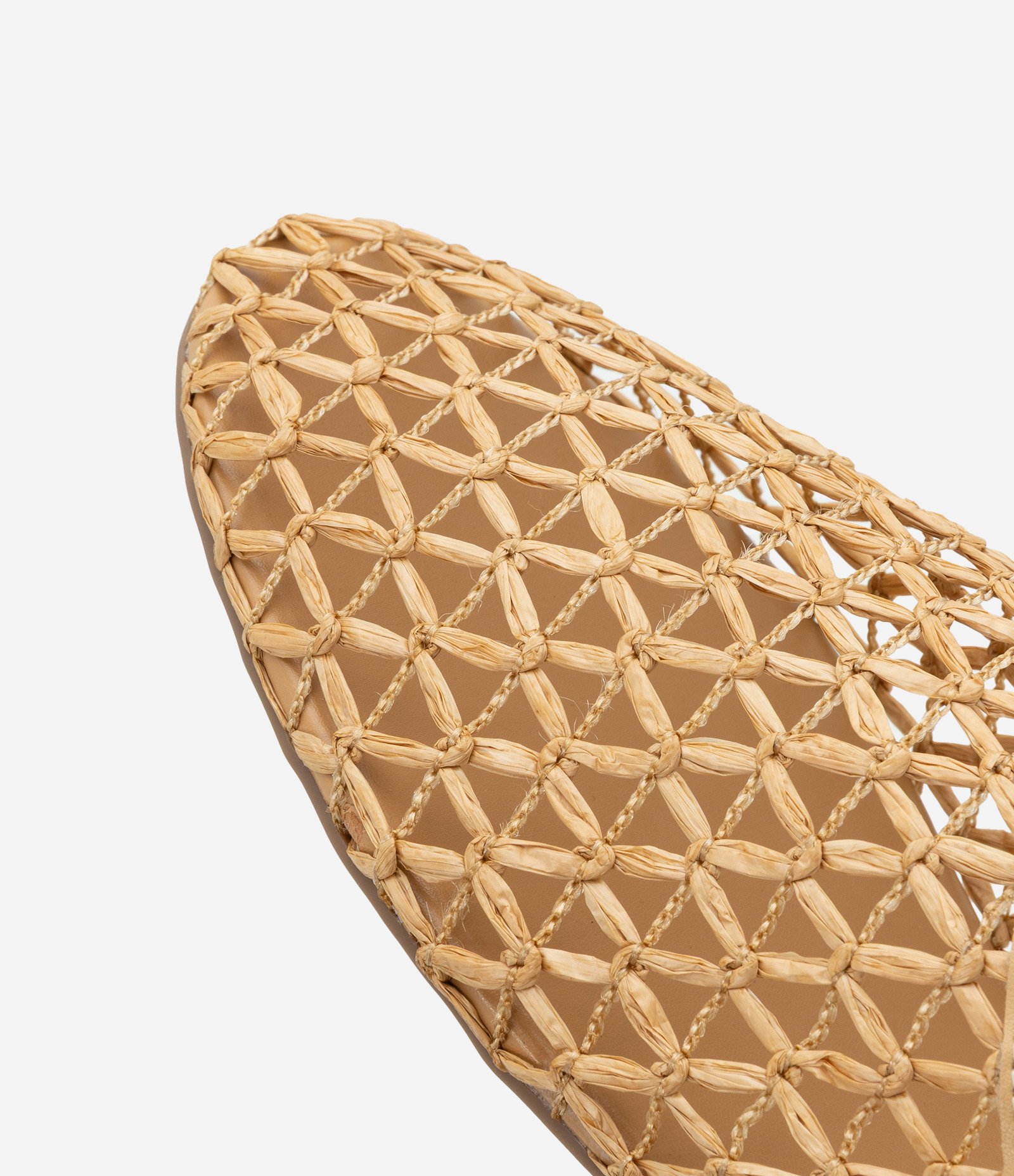 Sapatilha Mule em Tela de Rafia Natural Bege 4
