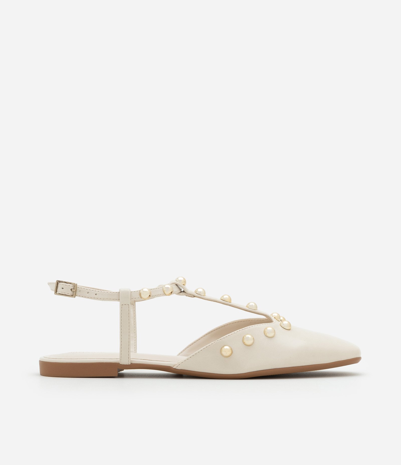 Sapatilha Salomé com Esferas Off White 1