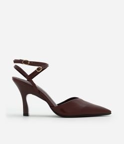 Sapato Scarpin em PU com Tiras