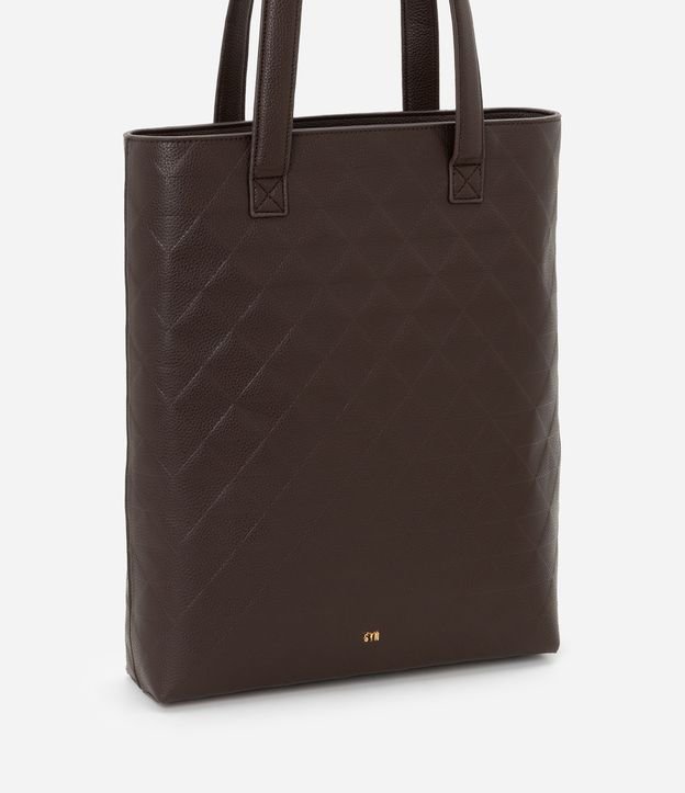 Bolsa Shopper Grande com Textura e Alça de Ombro