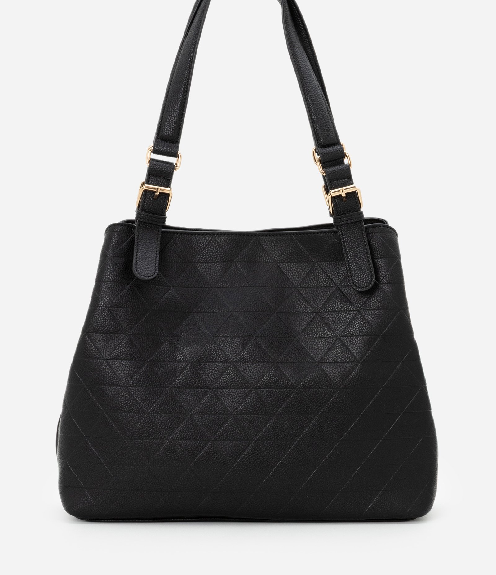 Bolsa Hobo Grande com Textura e Detalhes em Metal 4