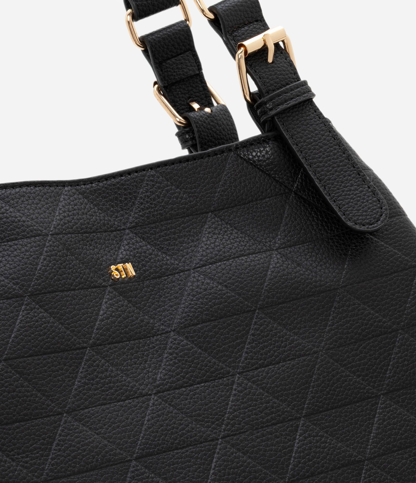 Bolsa Hobo Grande com Textura e Detalhes em Metal 5