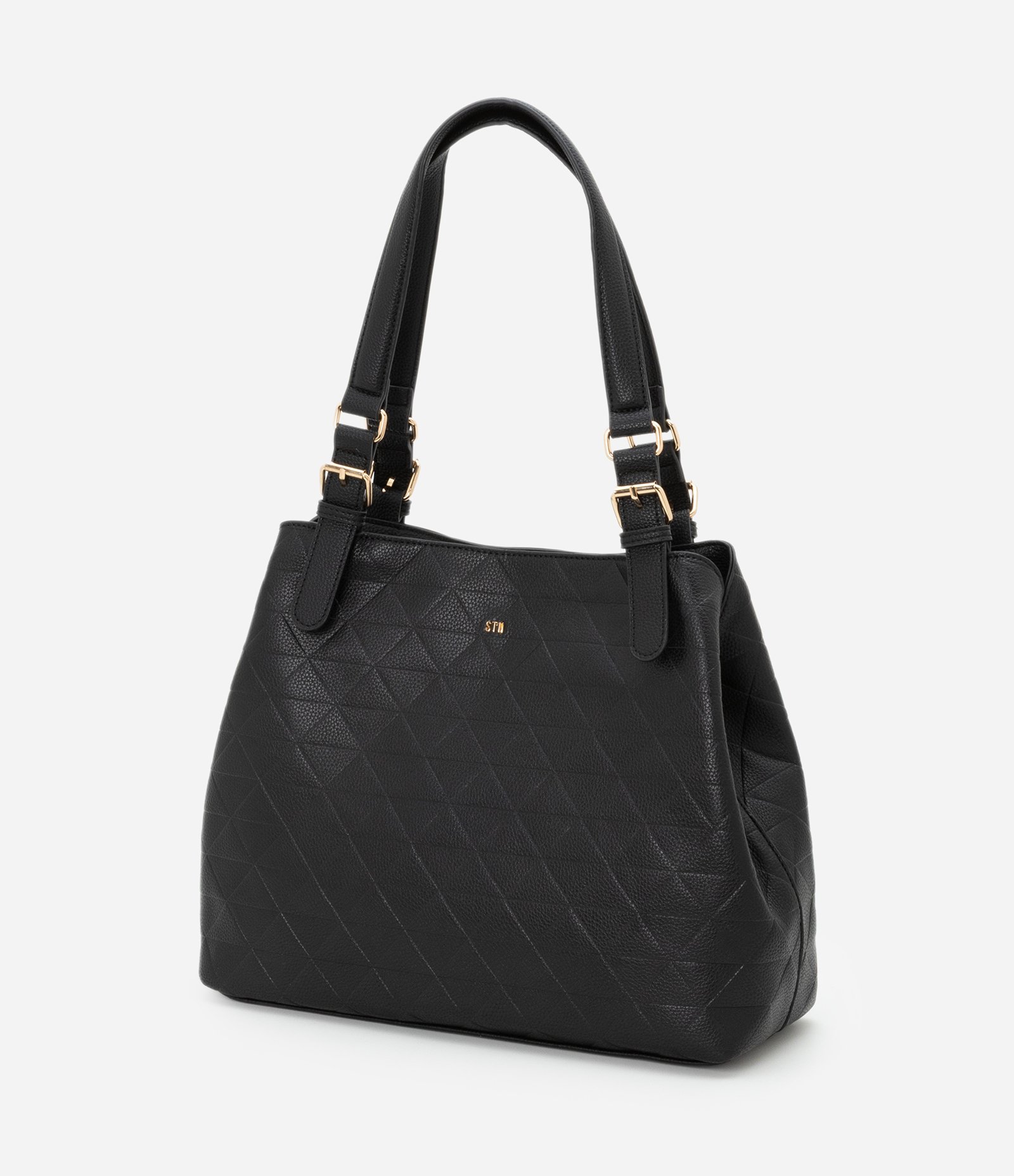 Bolsa Hobo Grande com Textura e Detalhes em Metal 8