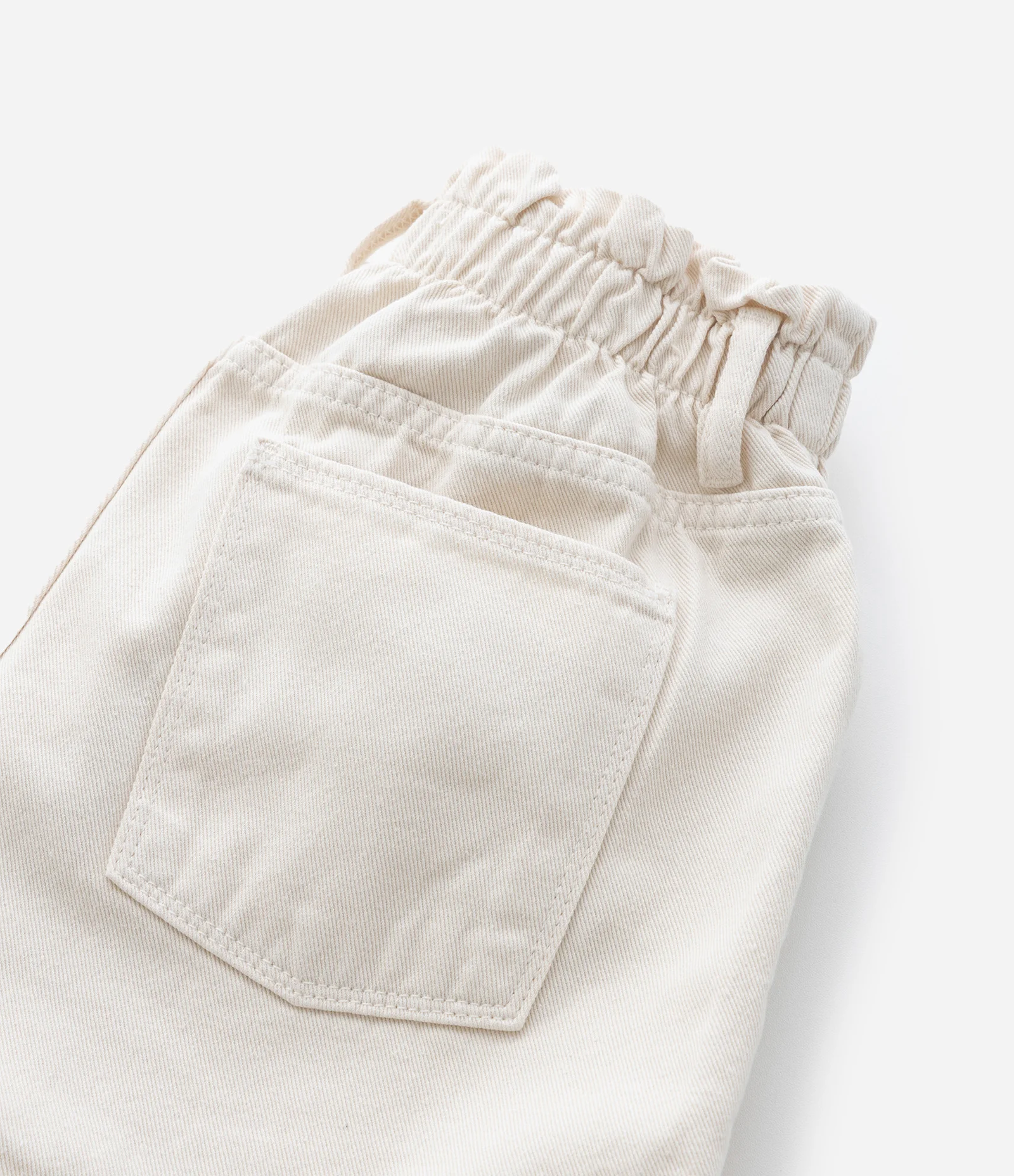 Short Clochard Infantil em Sarja com Cós Elástico - Tam 5 a 14 anos Bege 5