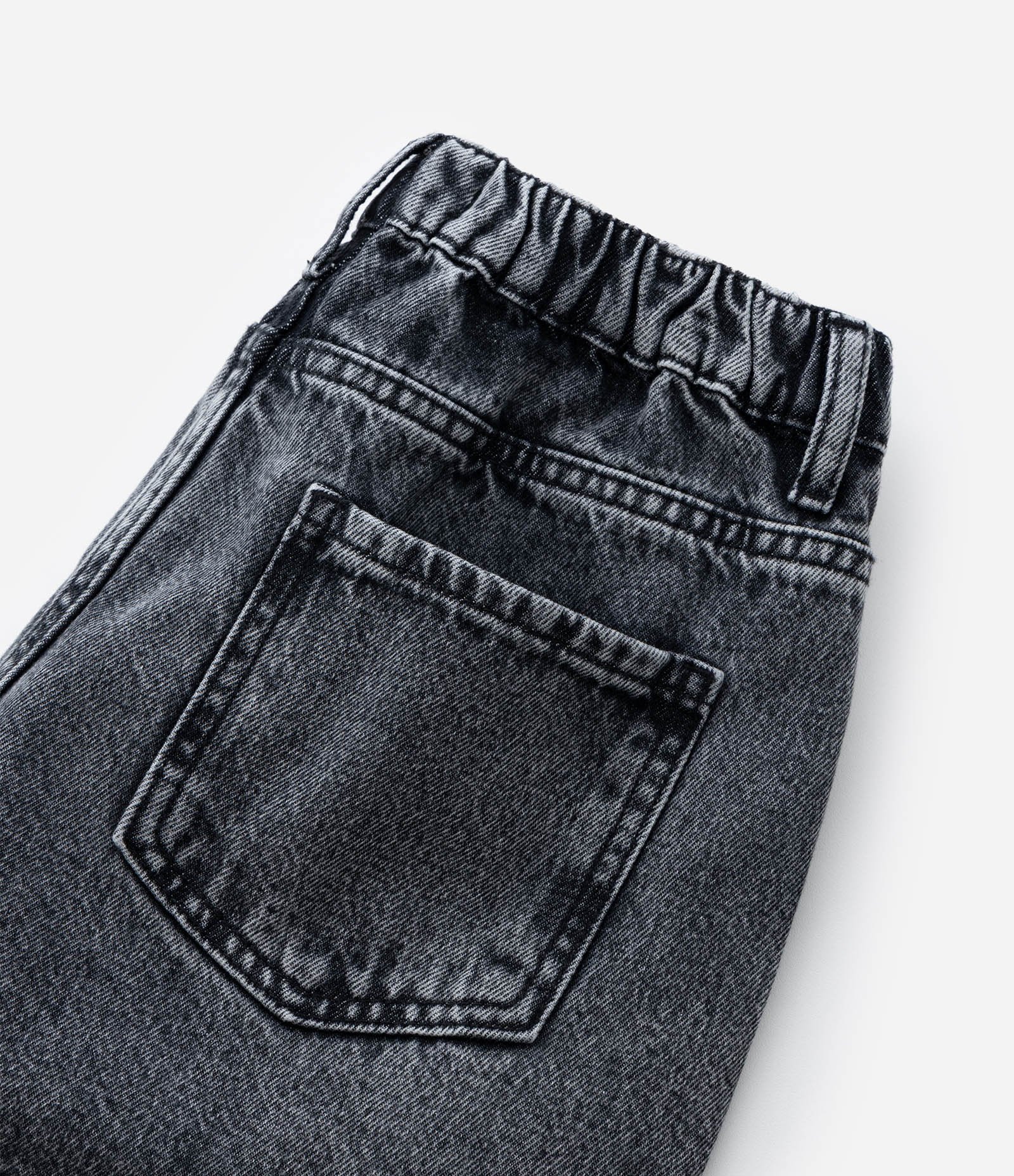 Short Saia Infantil em Jeans com Enfeite de Corrente - Tam 7 A 14 Anos Preto 6