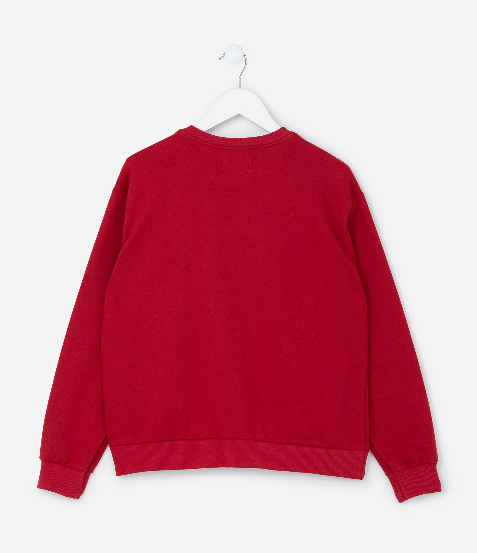 Casaco Infantil em Moletom com Lettering NY - Tam 5 a 14 Anos Vermelho 2