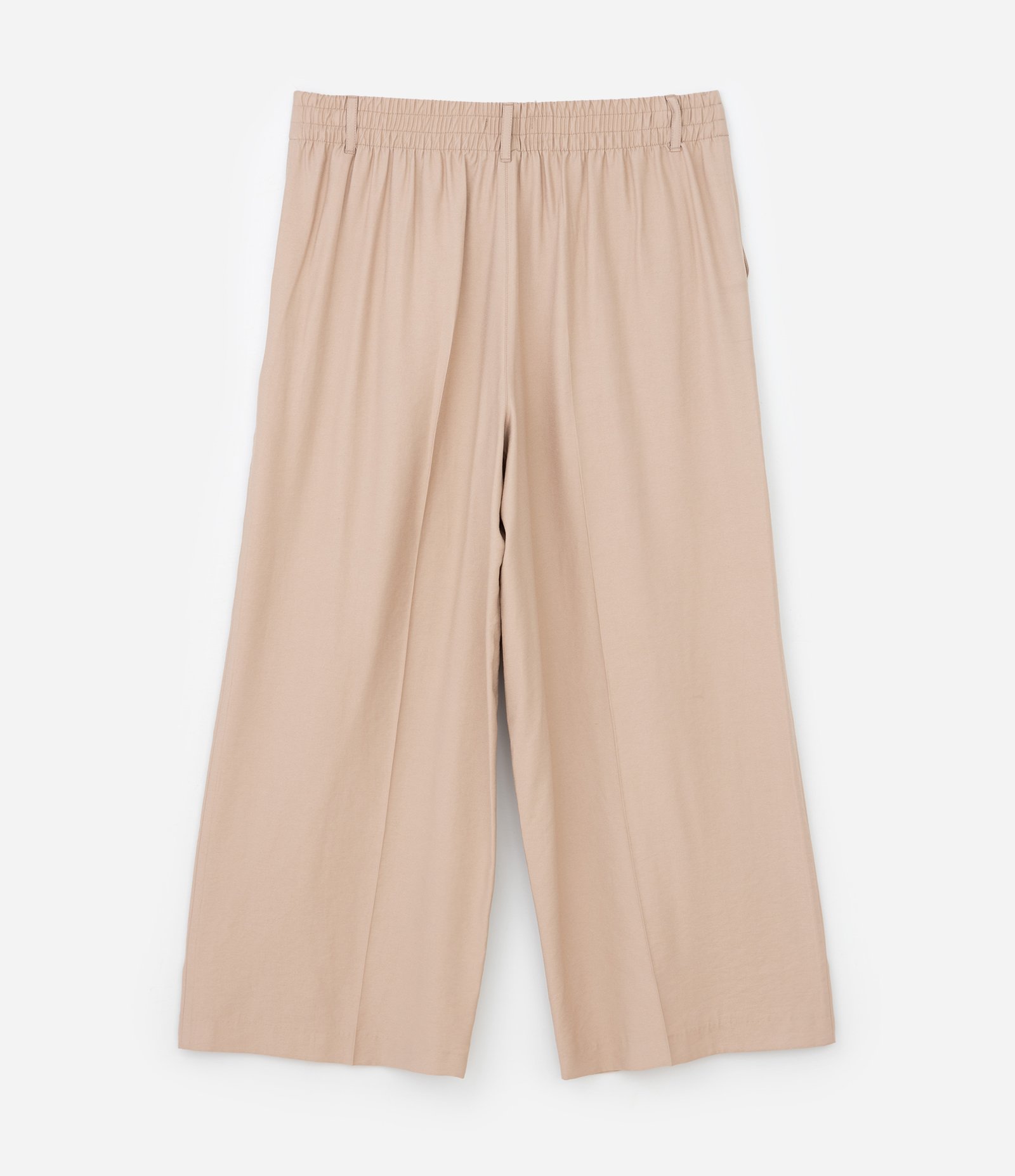 Calça Pantalona em Alfaiataria com Botão Forrado Curve & Plus Size Bege 6