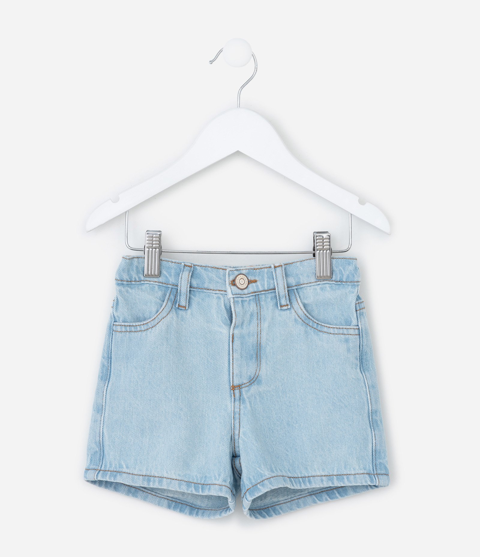 Short Infantil em Jeans Básico - Tam 1 a 6 Anos Azul 2