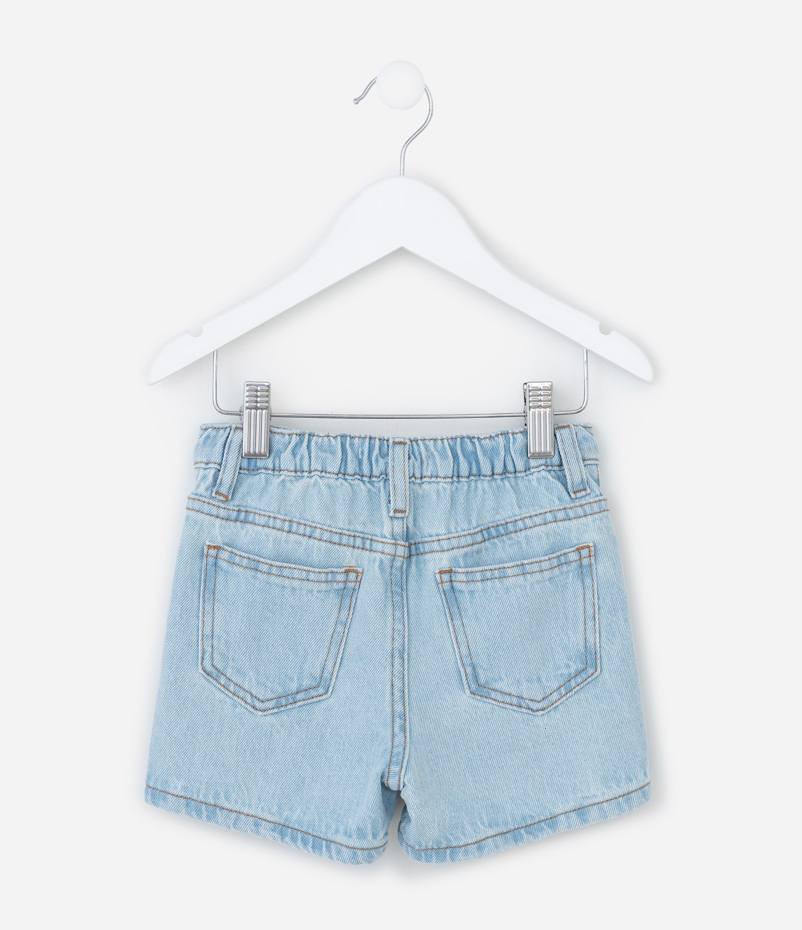 Short Infantil em Jeans Básico - Tam 1 a 6 Anos Azul 3