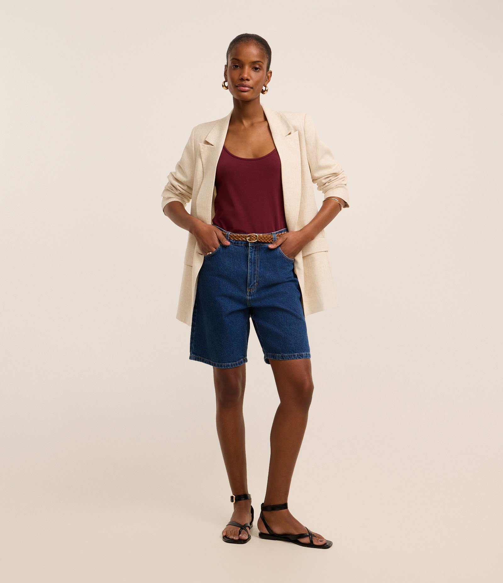 Blusa Básica de Alcinha em Algodão Peruano Bordô 2