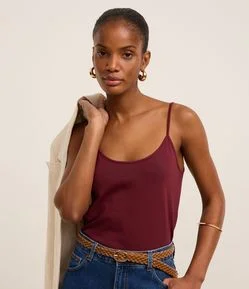 Blusa Básica de Alcinha em Algodão Peruano