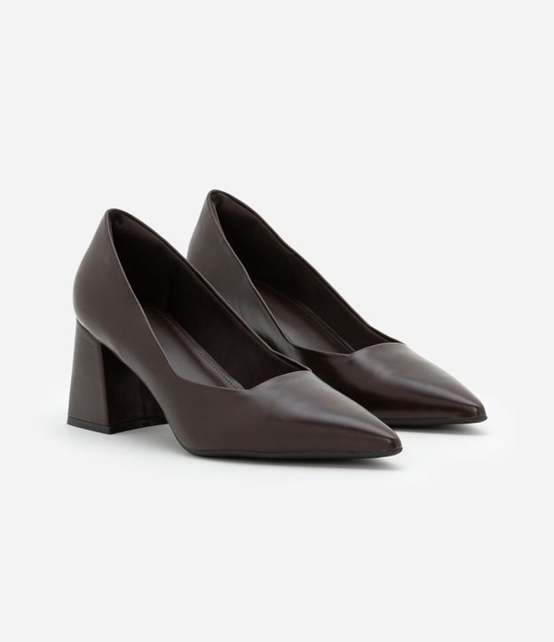Sapato Scarpin com Salto de Bloco