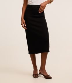 Saia Midi em Ponto Roma com Fenda