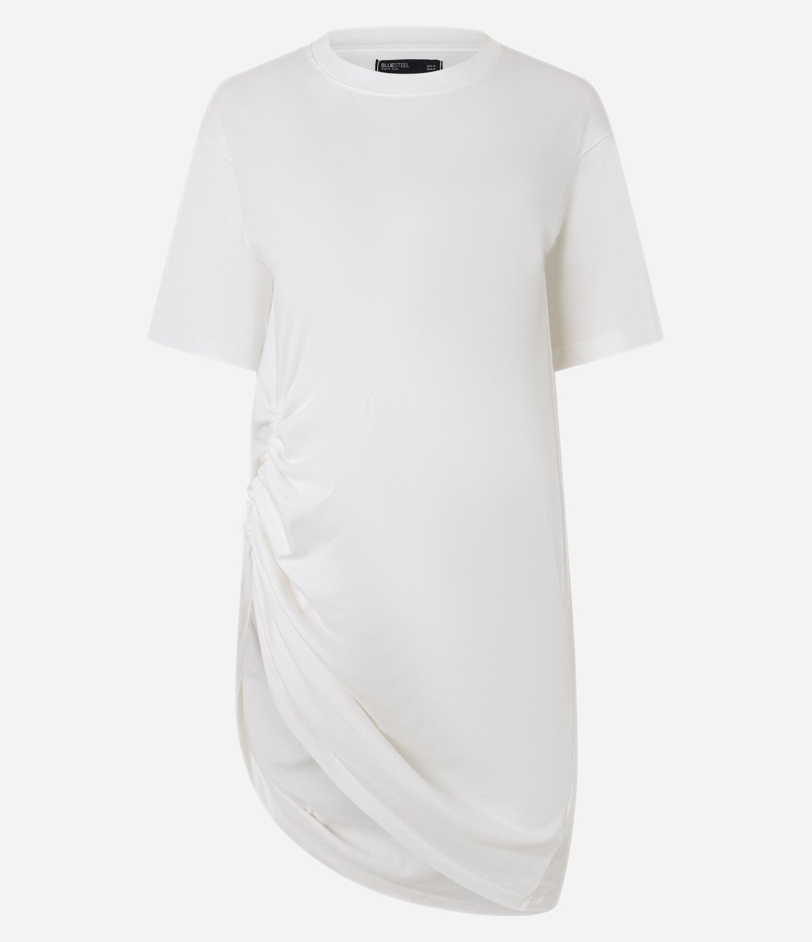 Blusa Oversized em Algodão com Drapeado Lateral Branco 4