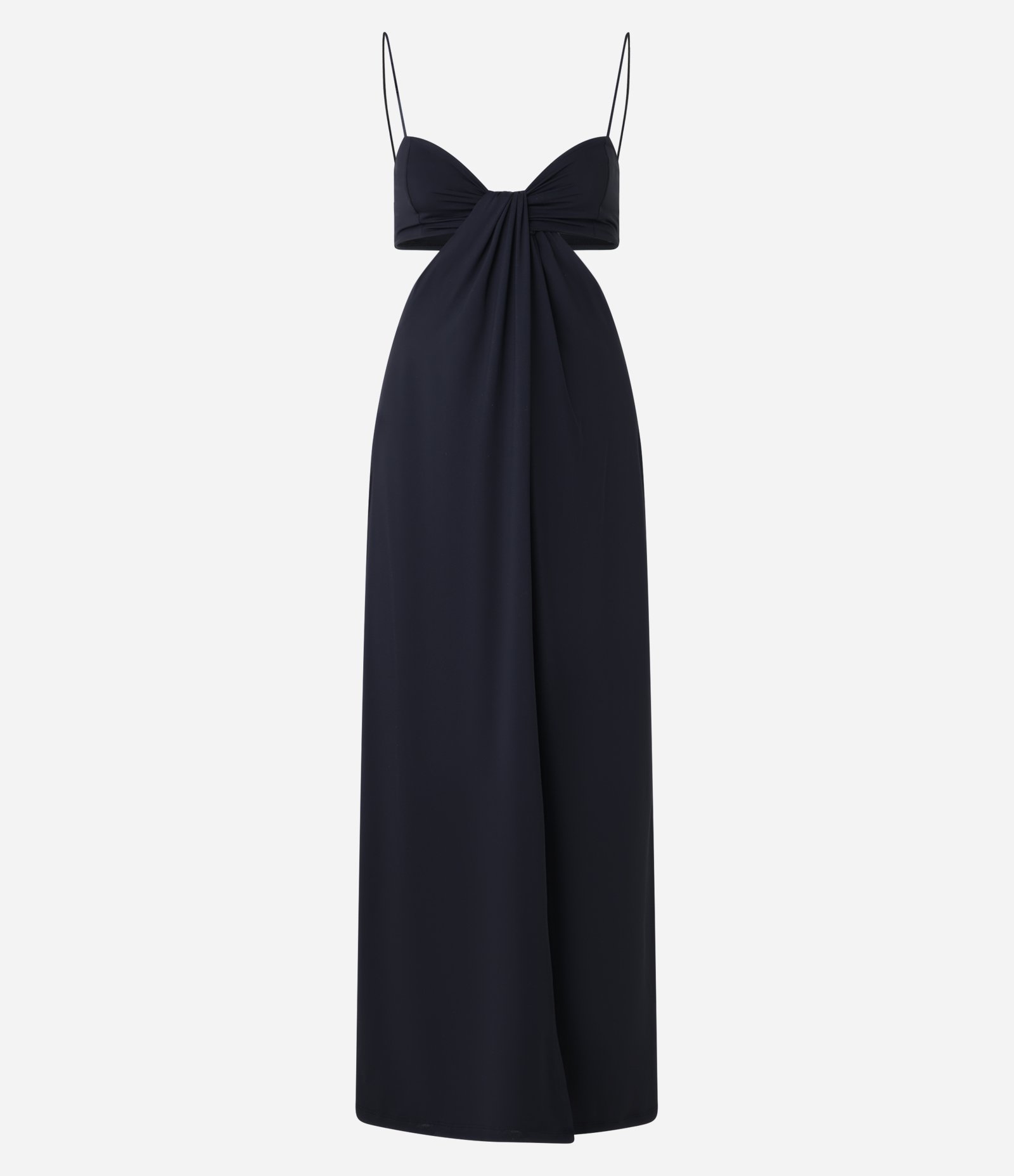 Vestido Long Midi em Helanca com Cut Out na Lateral Preto 5