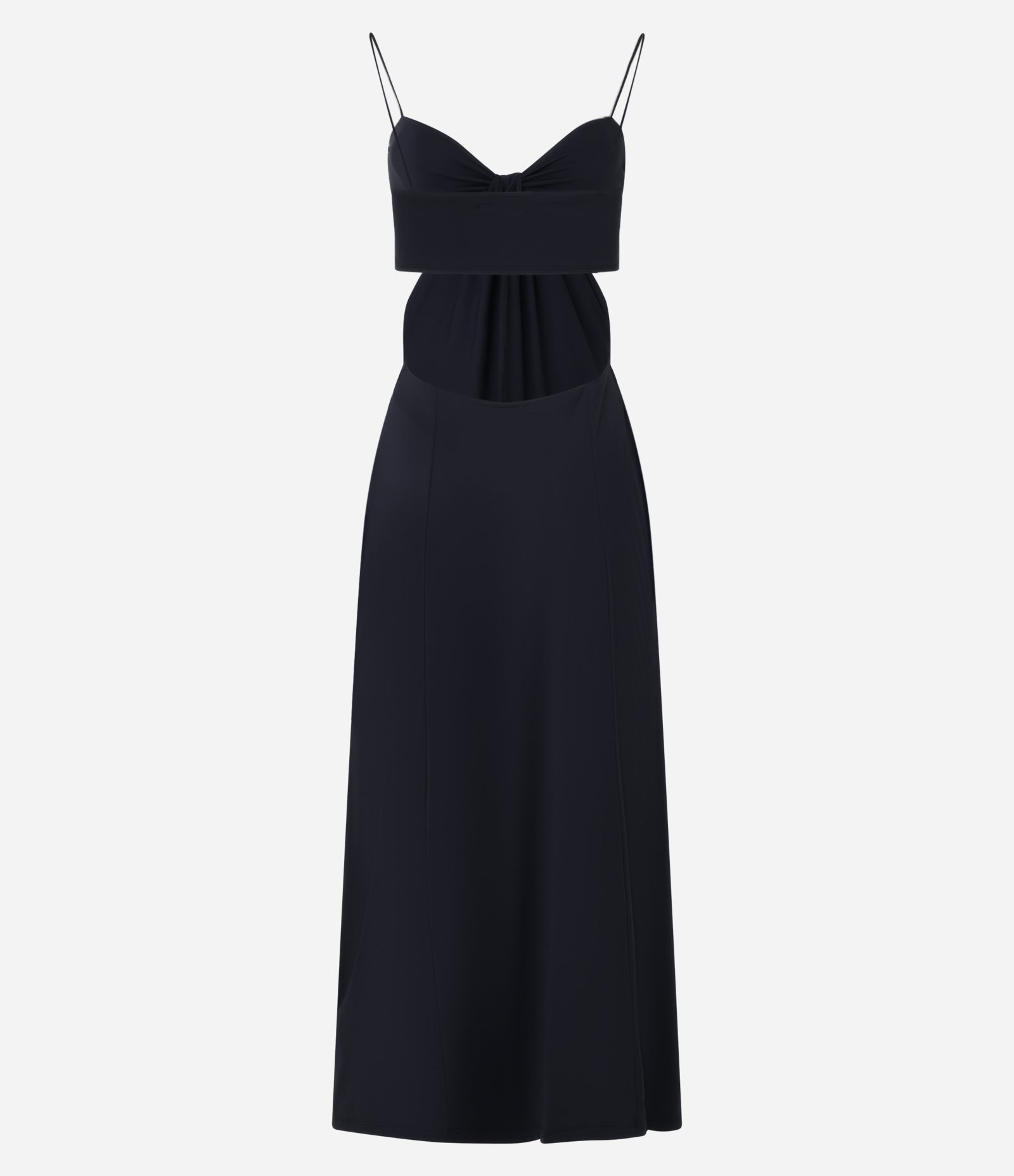 Vestido Long Midi em Helanca com Cut Out na Lateral Preto 6