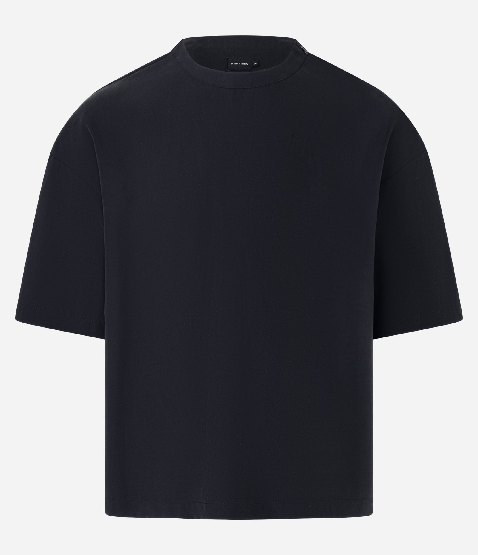 Camiseta Boxy em Modal com Gola Redonda Preto 6