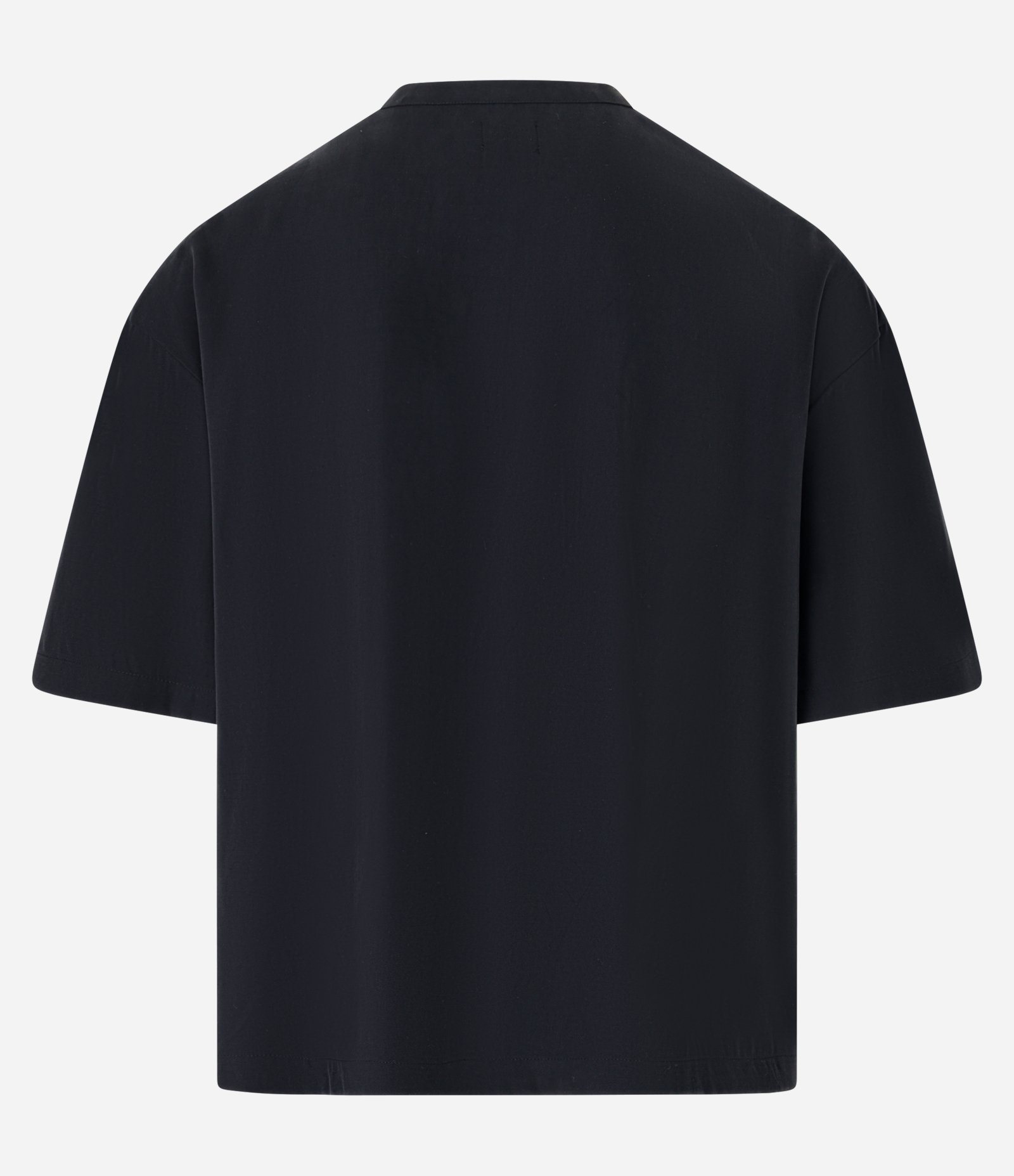 Camiseta Boxy em Modal com Gola Redonda Preto 7
