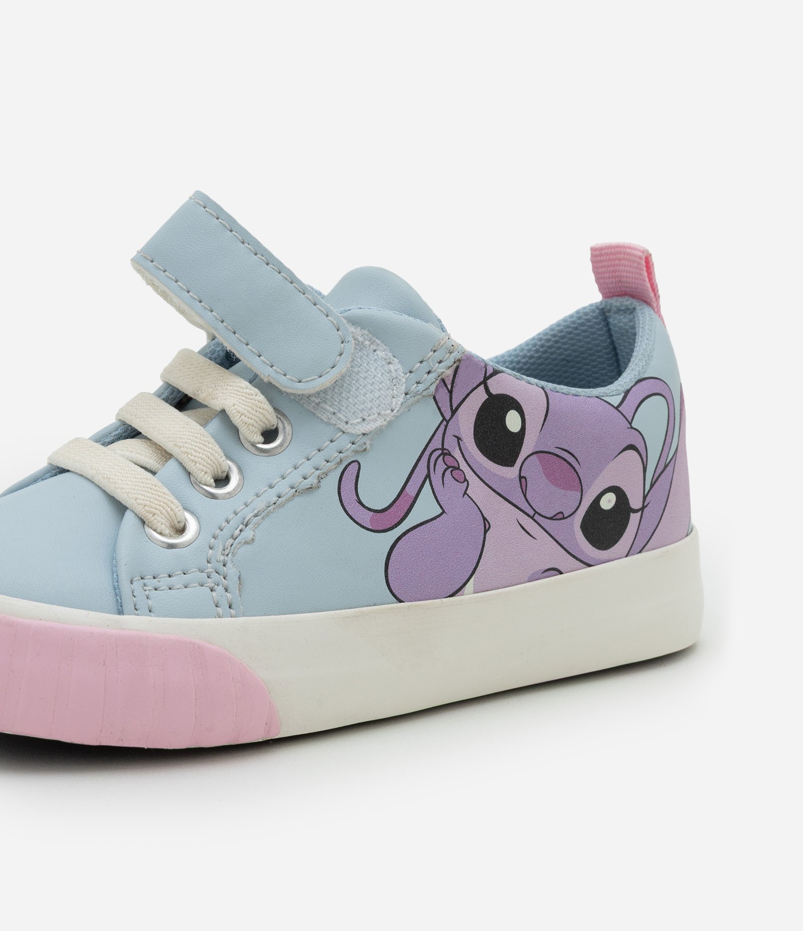 Tênis Infantil com Velcro e Estampa do Stitch e Angel - Tam 20 ao 27 Azul 3