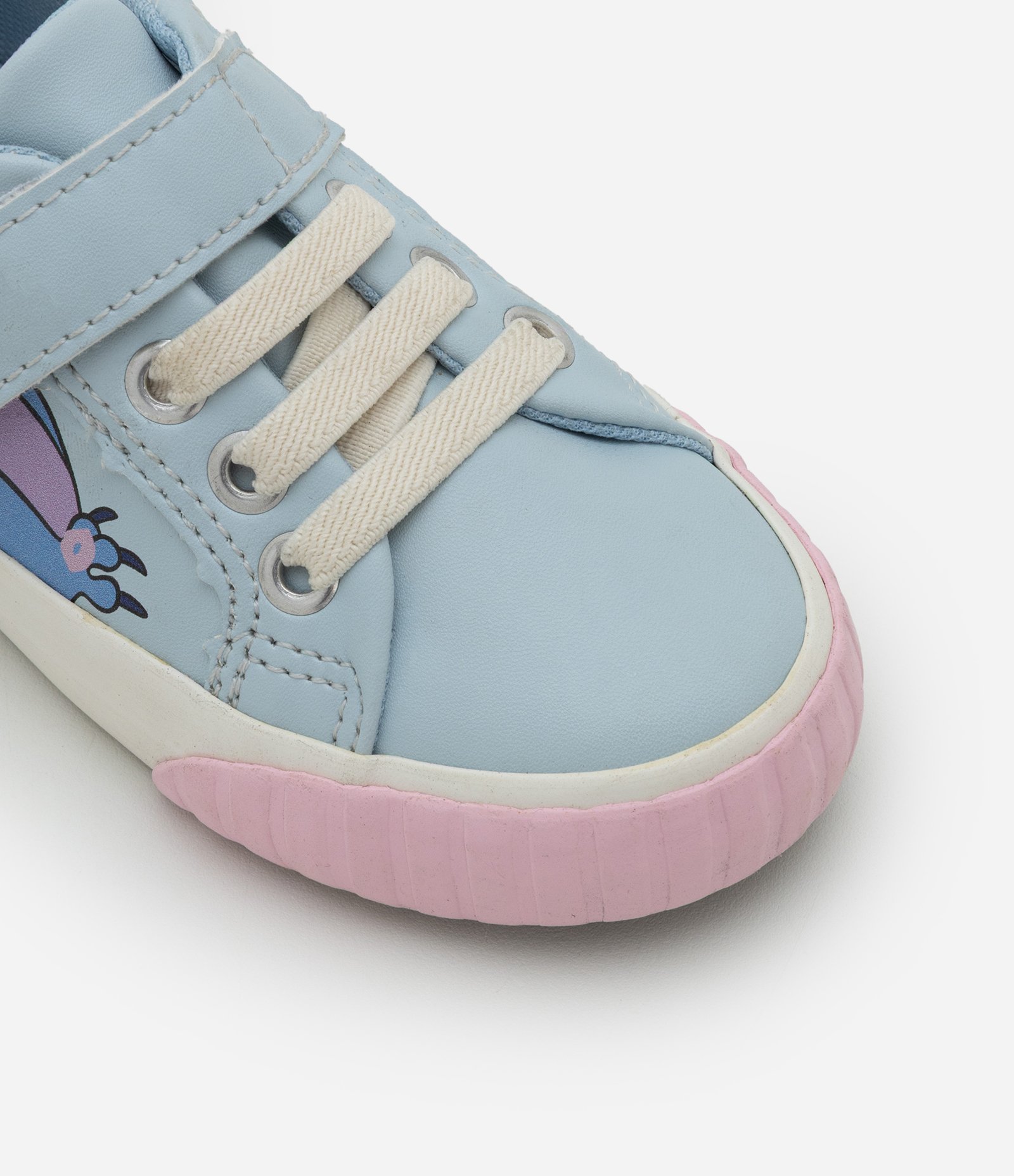Tênis Infantil com Velcro e Estampa do Stitch e Angel - Tam 20 ao 27 Azul 5