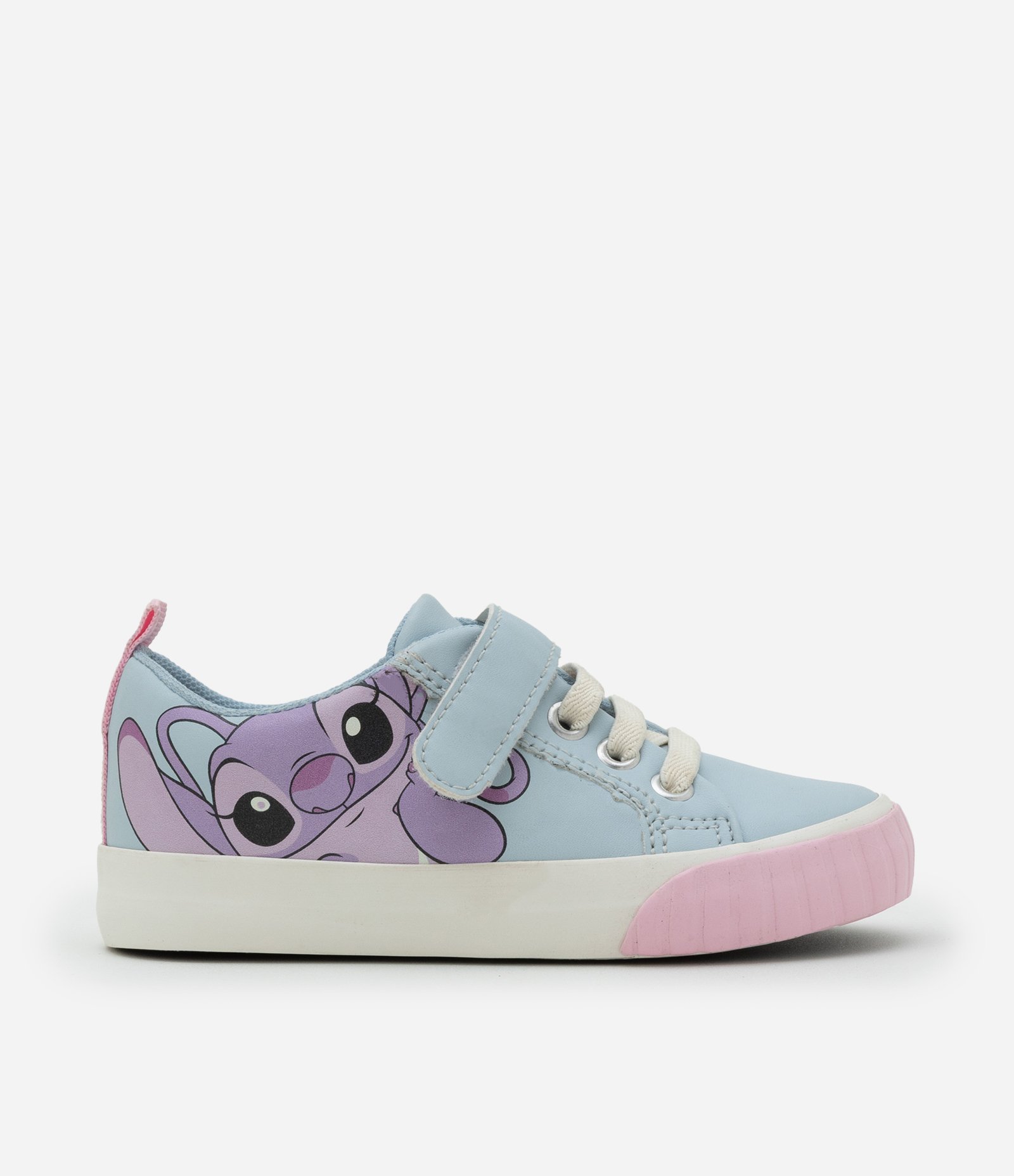 Tênis Infantil com Velcro e Estampa do Stitch e Angel - Tam 20 ao 27 Azul 6