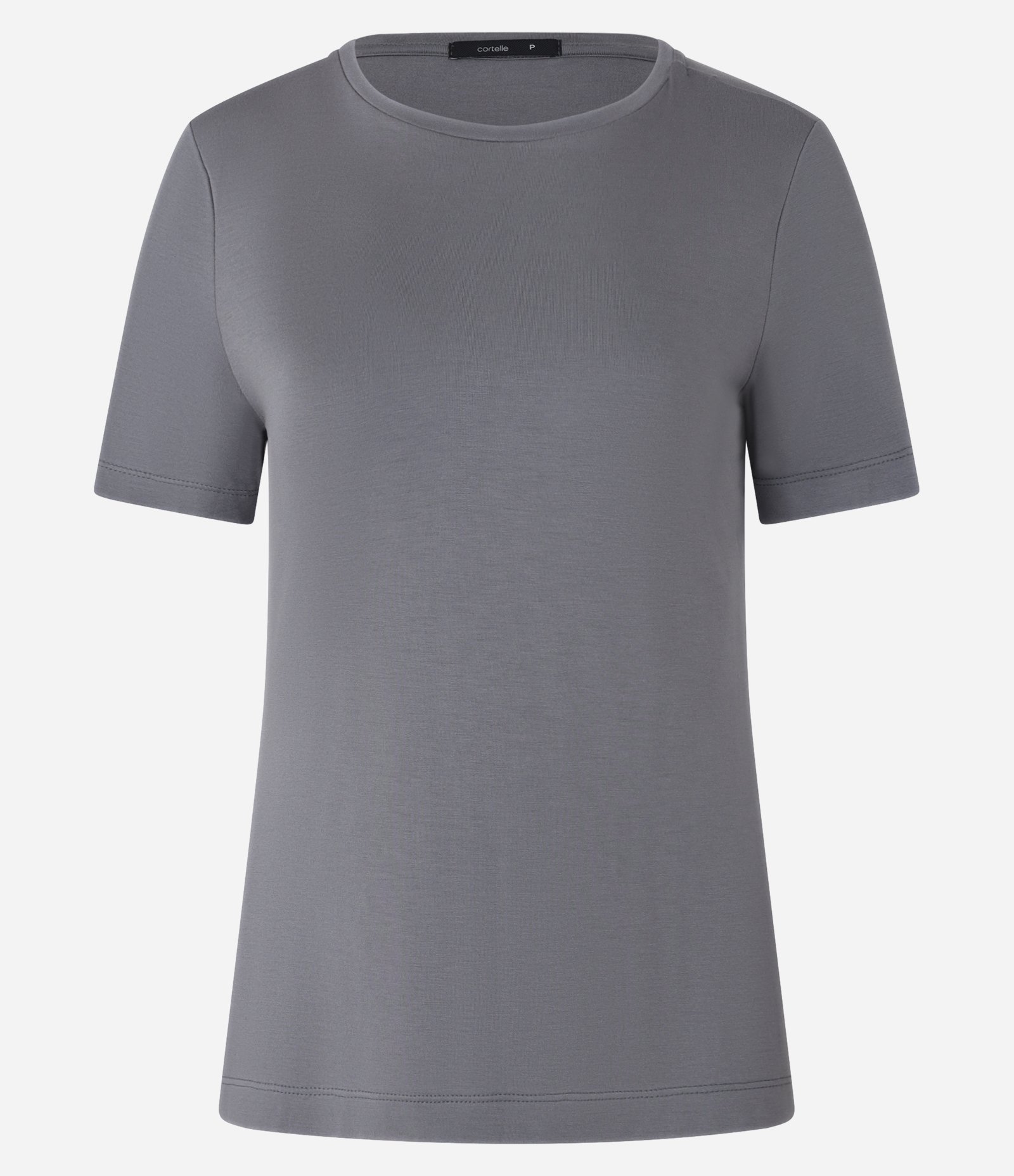 Blusa T-Shirt Básica em Viscose Cinza 5