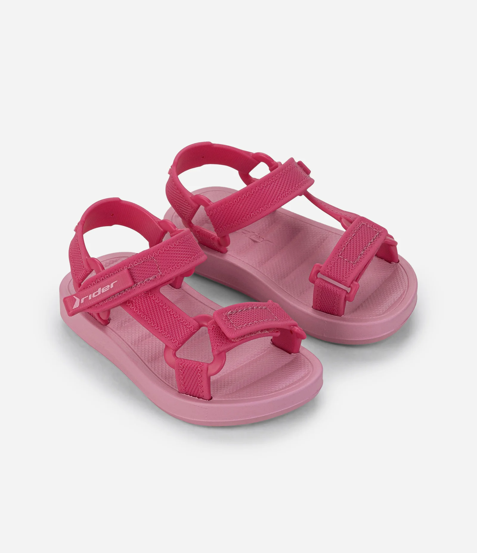 Sandália Infantil com Tiras Largas e Velcro - Tam 19 ao 25 Rosa 1